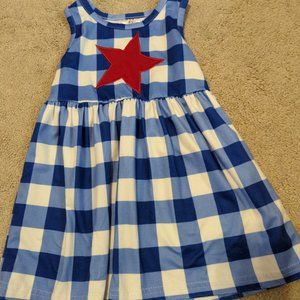 Blue checkered toddler dress